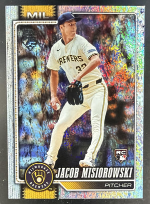 2026 Topps Series 1 Jacob Misiorowski #10 Sandglitter RC Brewers