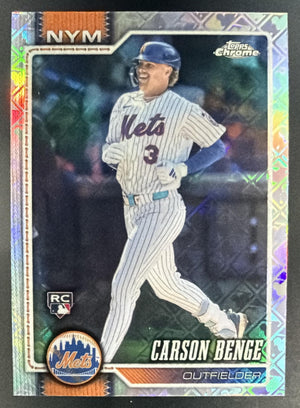 2026 Topps Chrome LogoFractor Carson Benge #87 RC Mets