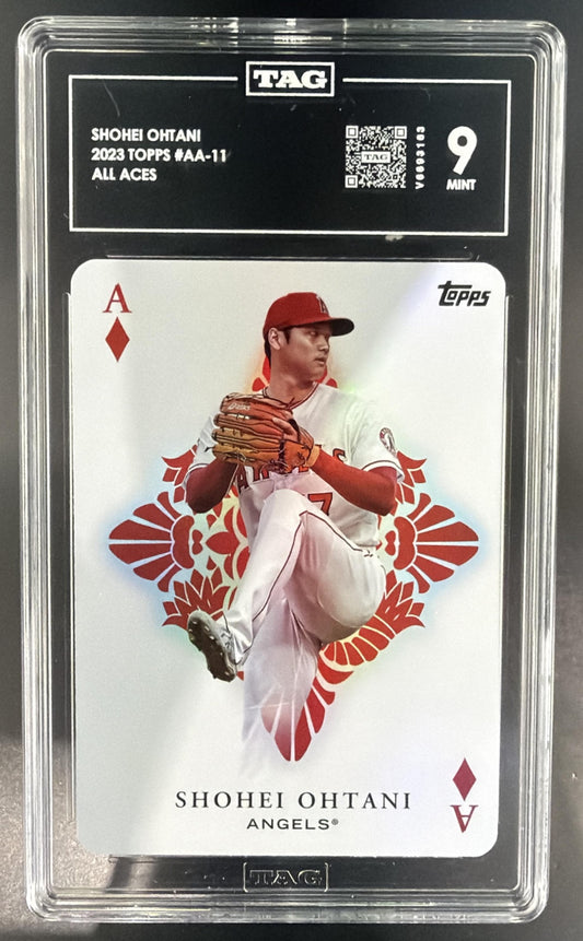 2023 Topps Shohei Ohtani #AA-11 All Aces Angels TAG 9 — front