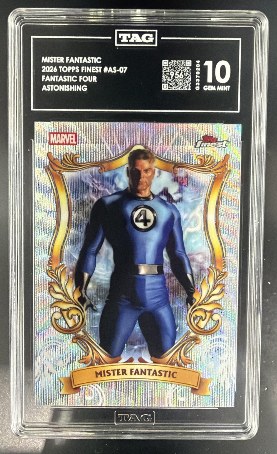 2026 Topps Marvel Finest The Fantastic Four 65th Ann. Mister Astonishing TAG 10 — front