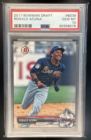 2017 Bowman Draft Ronald Acuna #BD-39 Braves PSA 10