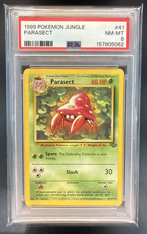 1999 Pokemon Jungle Parasect #41/64 PSA 8