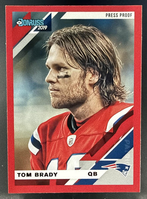 2019 Panini Donruss Tom Brady #162V Press Proof Red Patriots