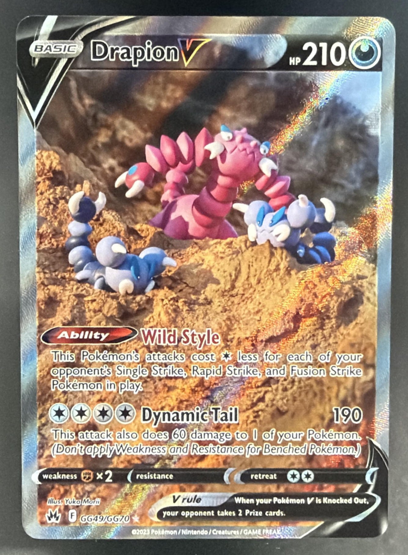2023 Pokemon Sword & Shield Crown Zenith Drapion V #GG49/GG70 Galarian Gallery — front