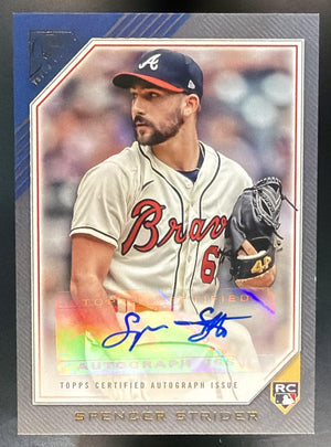 2022 Topps Gallery Spencer Strider #RA-SS Rookies Auto RC Braves