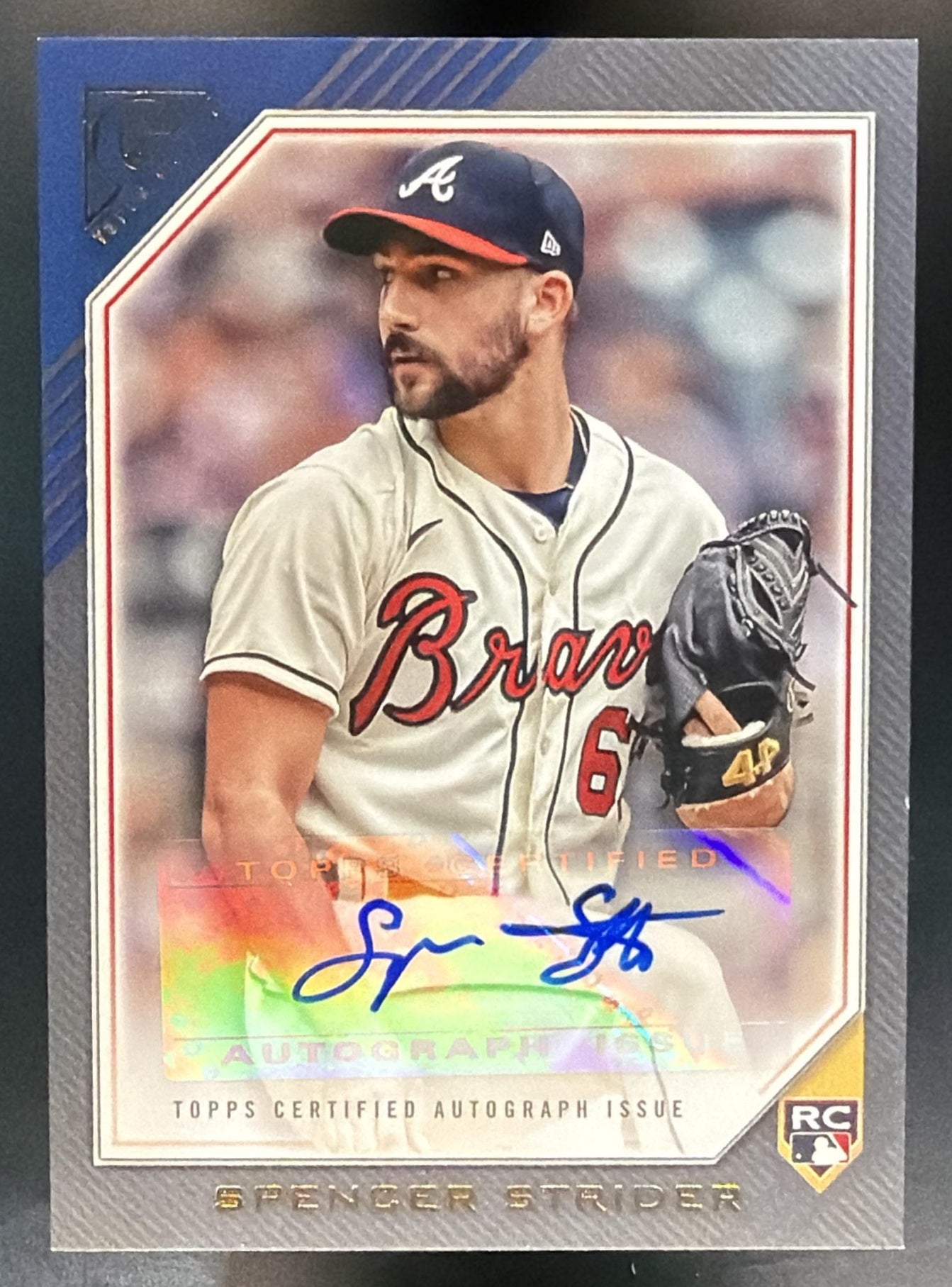 2022 Topps Gallery Spencer Strider #RA-SS Rookies Auto RC Braves — front