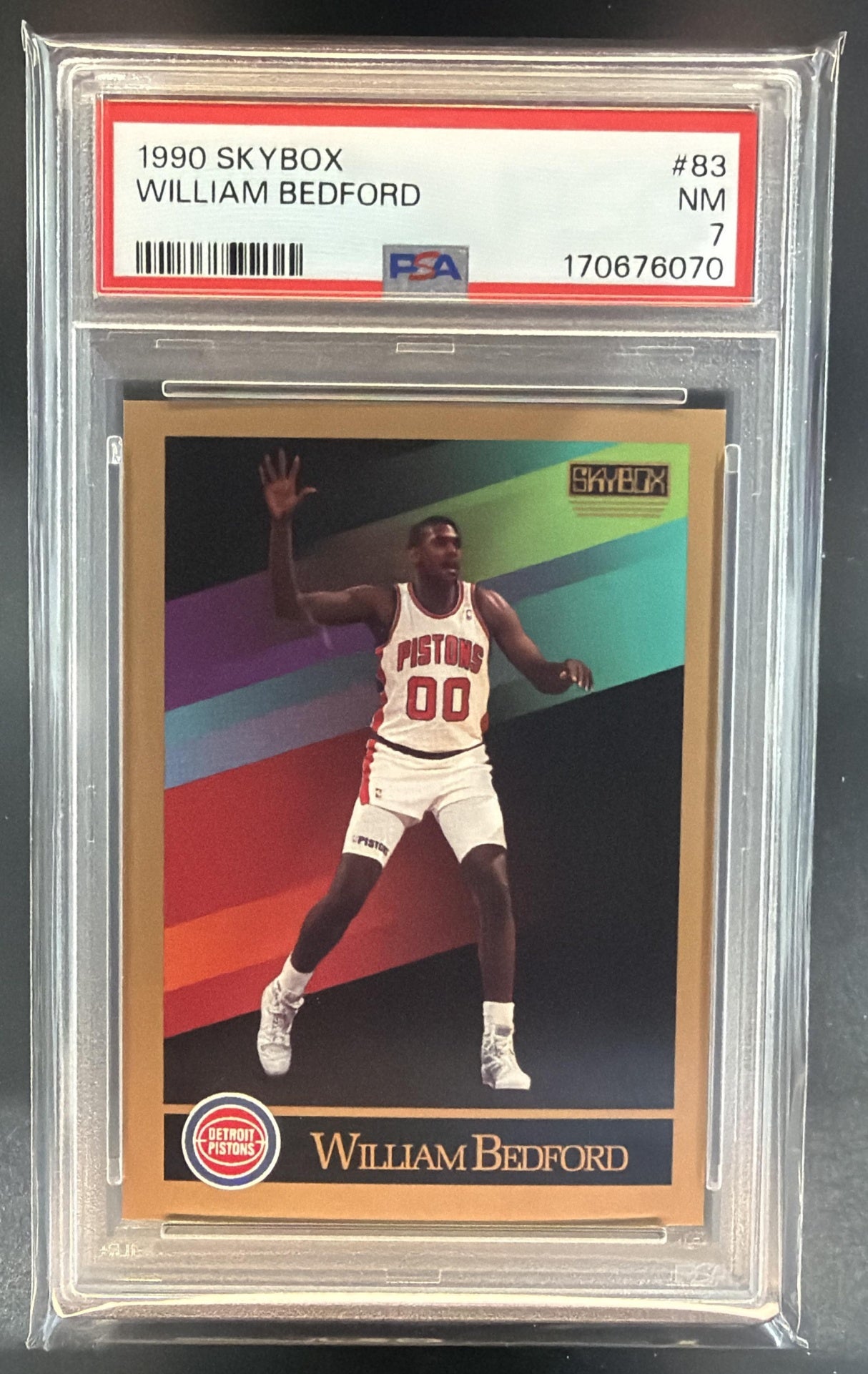 1990-91 Skybox William Bedford #83 RC Pistons PSA 7 — front