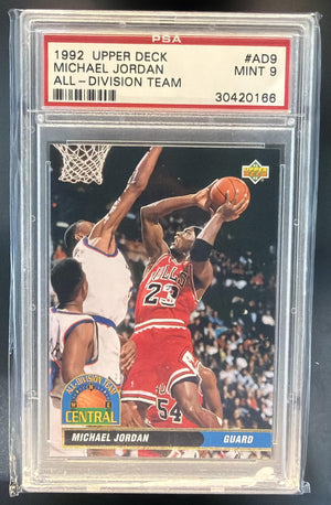 1992-93 Upper Deck Michael Jordan #AD9 All Division Team Bulls PSA 9