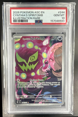 2026 Pokemon Ascended Heroes Cynthia's Spiritomb #244/217 Rare PSA 10