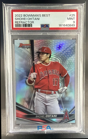 2022 Bowman's Best Shohei Ohtani #25 Refractor Angels PSA 9