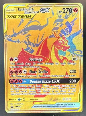 Pokemon SM Black Star Promos Reshiram & Charizard Tag Team #SM247