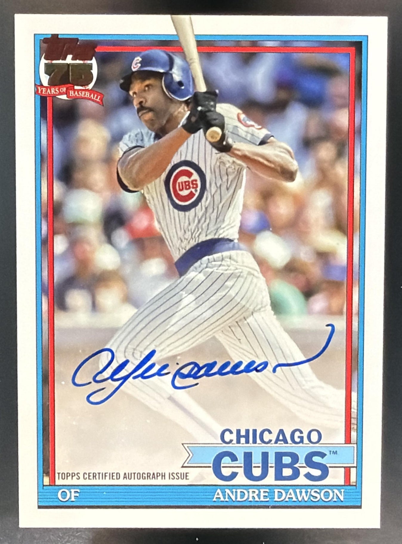 2026 Topps Series 1 Andre Dawson #91A-AD 1991 Auto Cubs — front