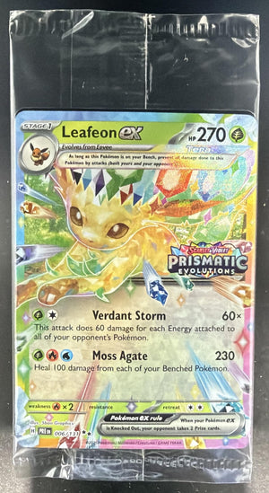 2025 Pokemon Prismatic Evolutions Leafeon ex #006/131 Promos
