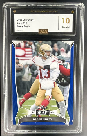 2023 Leaf Draft Brock Purdy #19 Blue 49ers