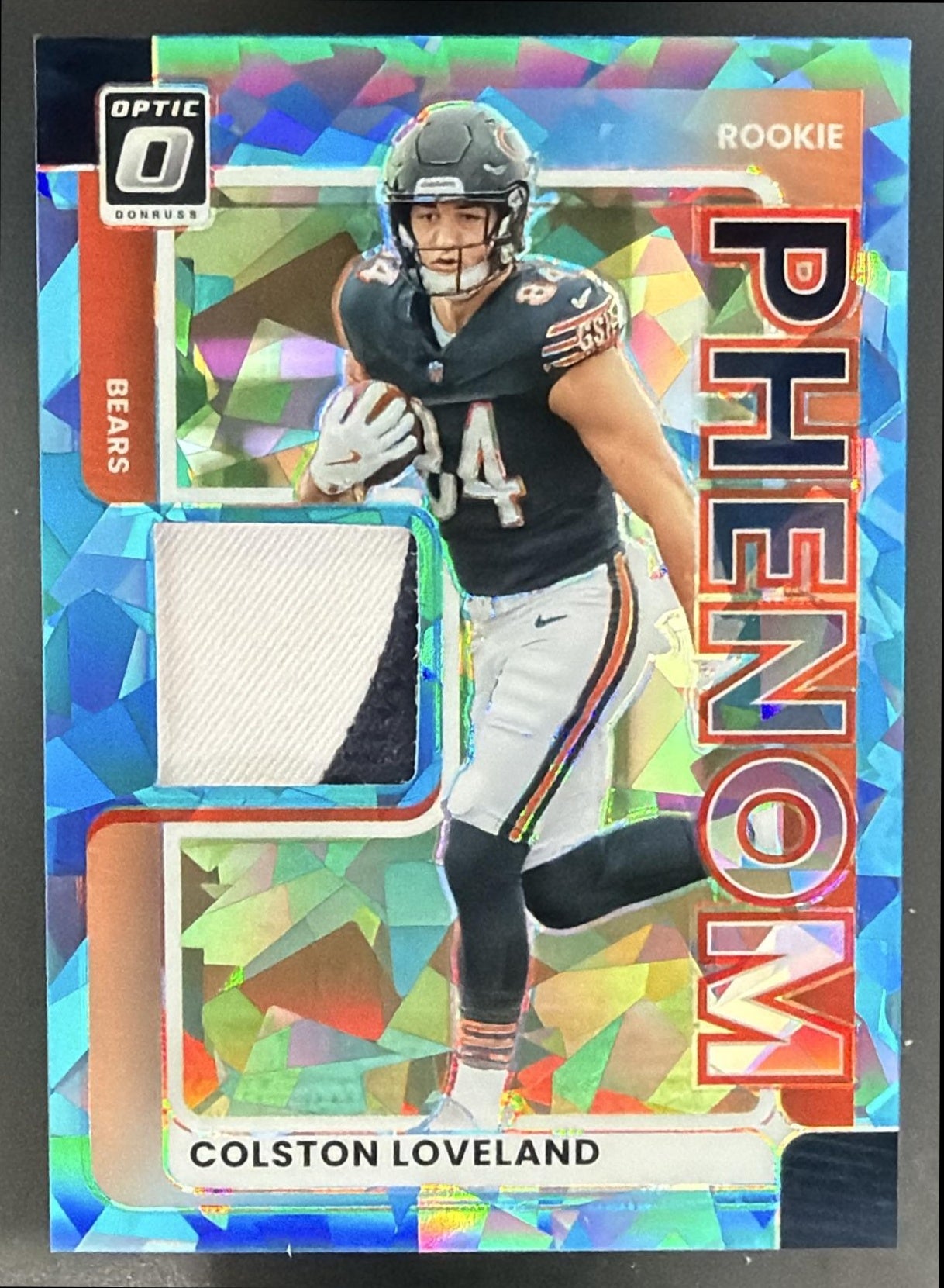 2025 Panini Donruss Optic Colston Loveland Rookie Phenoms Ice Prizm /49 MEM RC — front