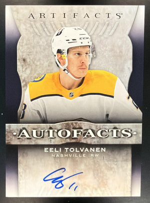 2021-22 Upper Deck Artifacts Eeli Tolvanen #AF-ET Auto Facts Predators