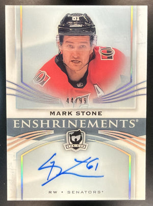 2018-19 Upper Deck The Cup Mark Stone #E-MS Enshrinements Auto 44/99 Senators