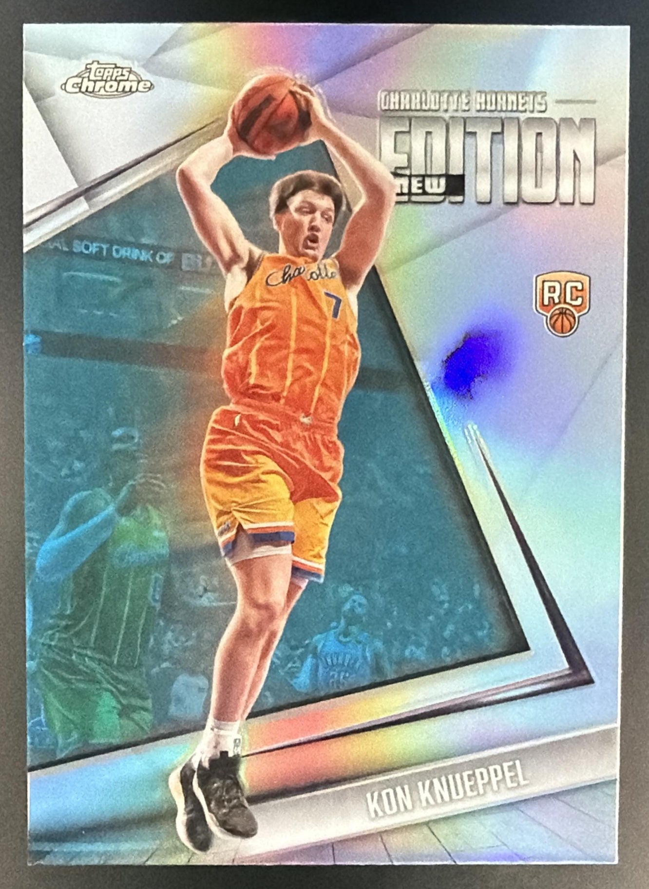 2025-26 Topps Chrome Update Kon Knueppel #GR-4 New Edition Refractor RC Hornets — front