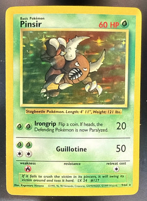 1999 Pokemon Jungle Pinsir #9/64 Holo