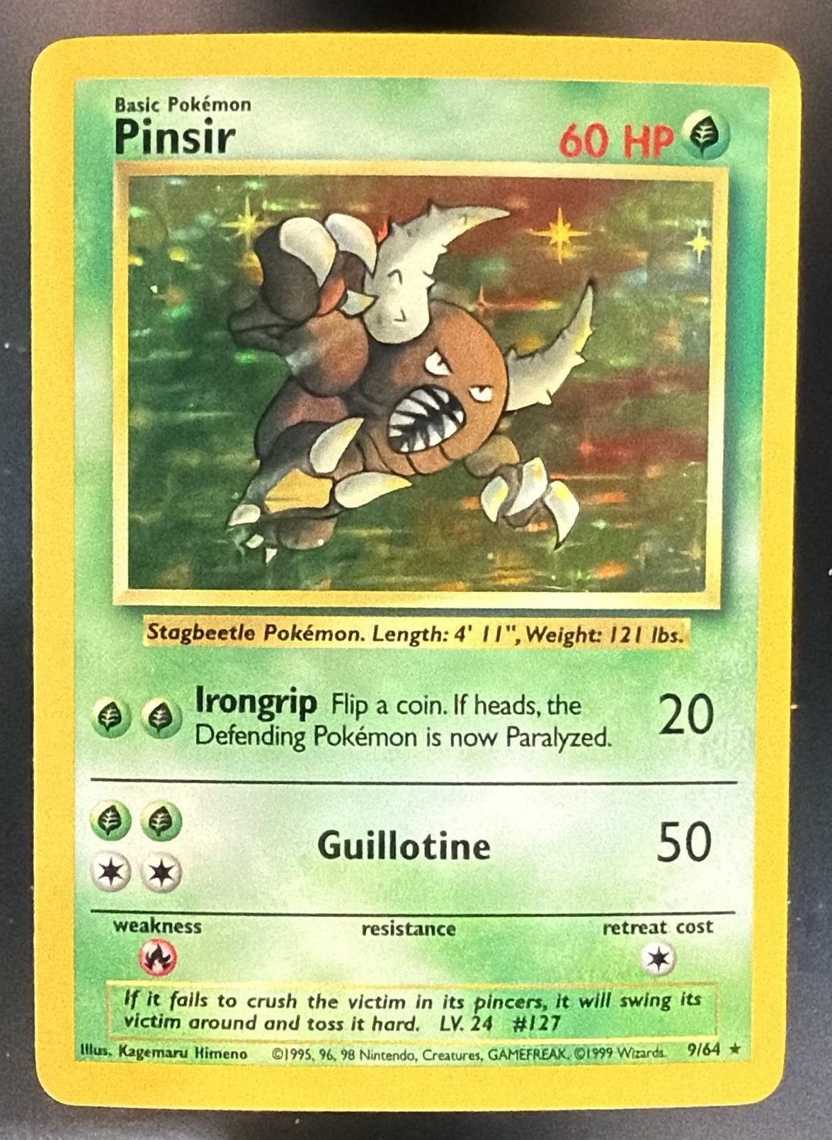 1999 Pokemon Jungle Pinsir #9/64 Holo — front