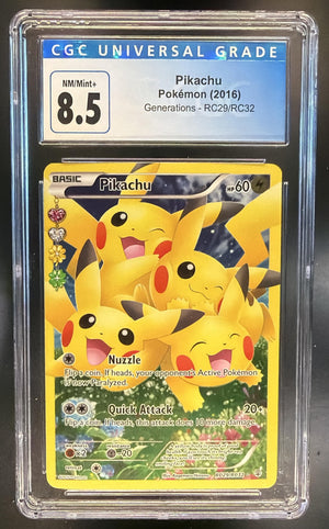 2016 Pokemon Generations Pikachu #RC29/RC32 CGC 8.5