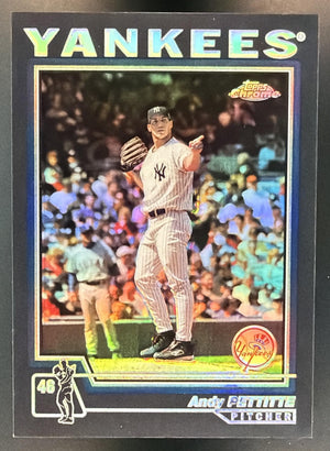 2004 Topps Chrome Andy Pettitte #64 Black Refractor Yankees