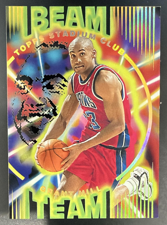 1995-96 Topps Stadium Club Grant Hill #B19 Beam Team Pistons — front