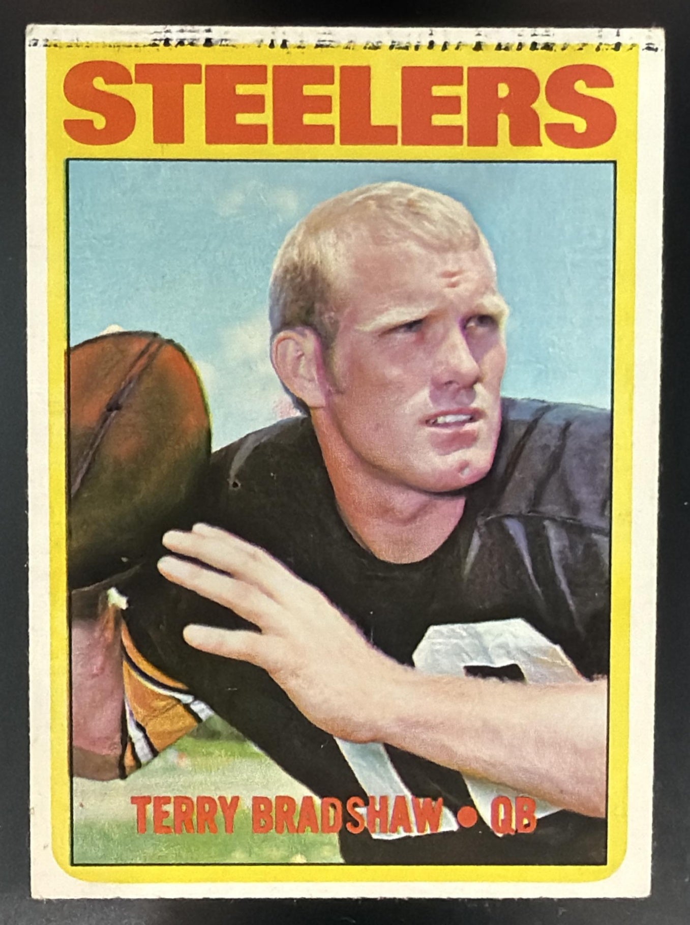 1972 Topps Terry Bradshaw #150 Steelers Blank Back — front