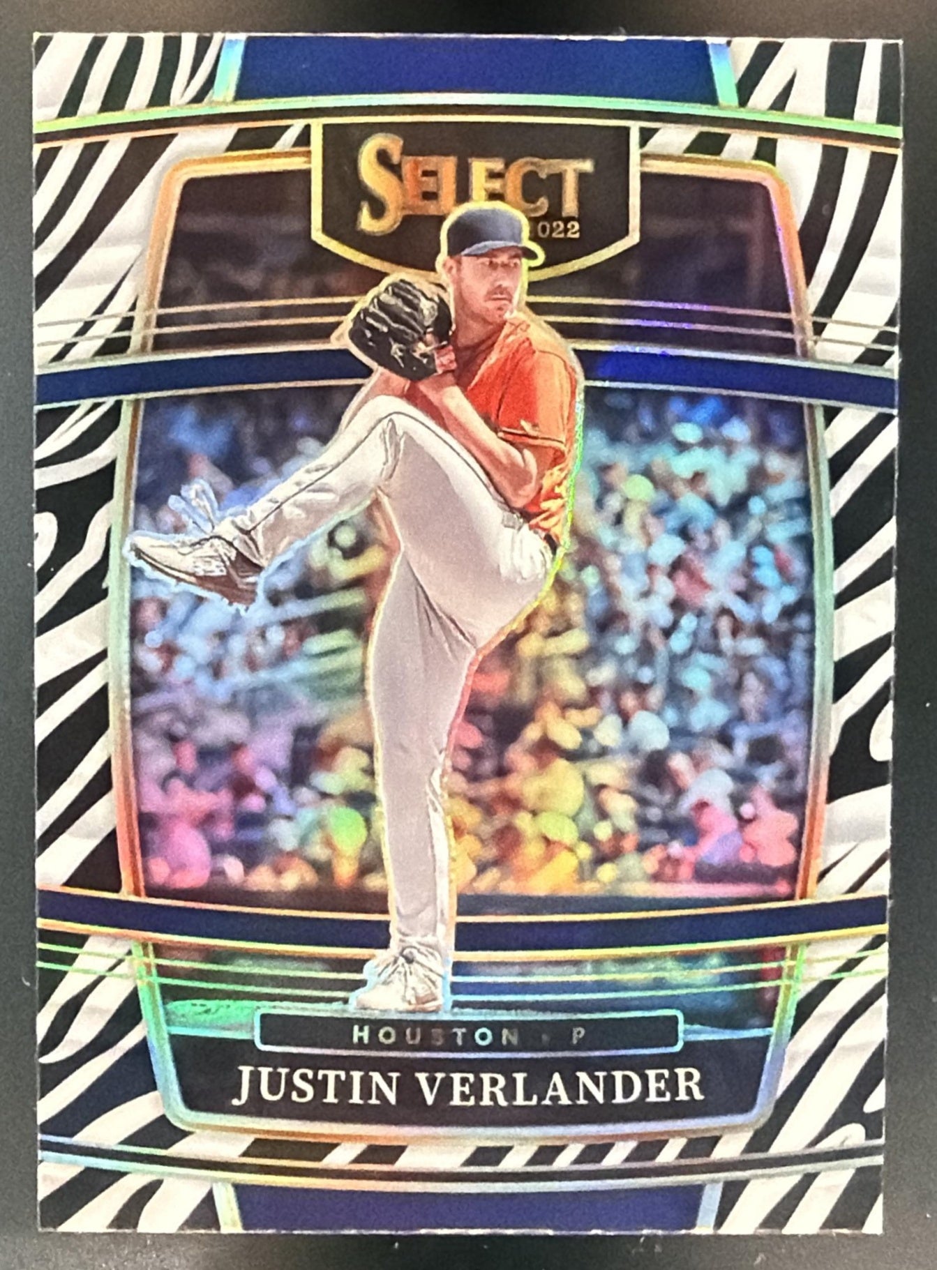2022 Panini Select Justin Verlander #80 Zebra Astros — front
