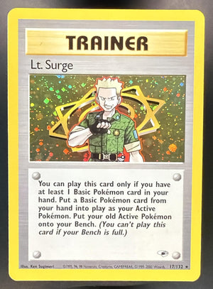 2000 Pokemon Gym Heroes Lt. Surge #017/132 Holo