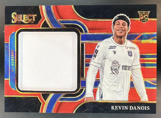 2025 Panini Select Ligue 1 Kevin Danois Jumbo Swatches Red MEM — front