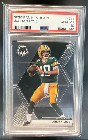 2020 Panini Mosaic Jordan Love #211 RC Packers PSA 10