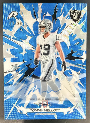 2025 Topps Resurgence Tommy Mellott Rookie Blue Surge Refractor /99 RC Auto