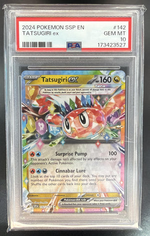2024 Pokemon Surging Sparks Tatsugiri Ex #142/191 PSA 10
