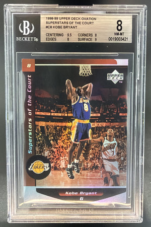 1998-99 Upper Deck Ovation Kobe Bryant #C8 Superstars of the Court Lakers BGS 8