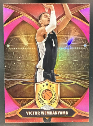 2024-25 Topps Chrome Victor Wembanyama #BOD-13 Ball of Duty Pink Refractor Spurs