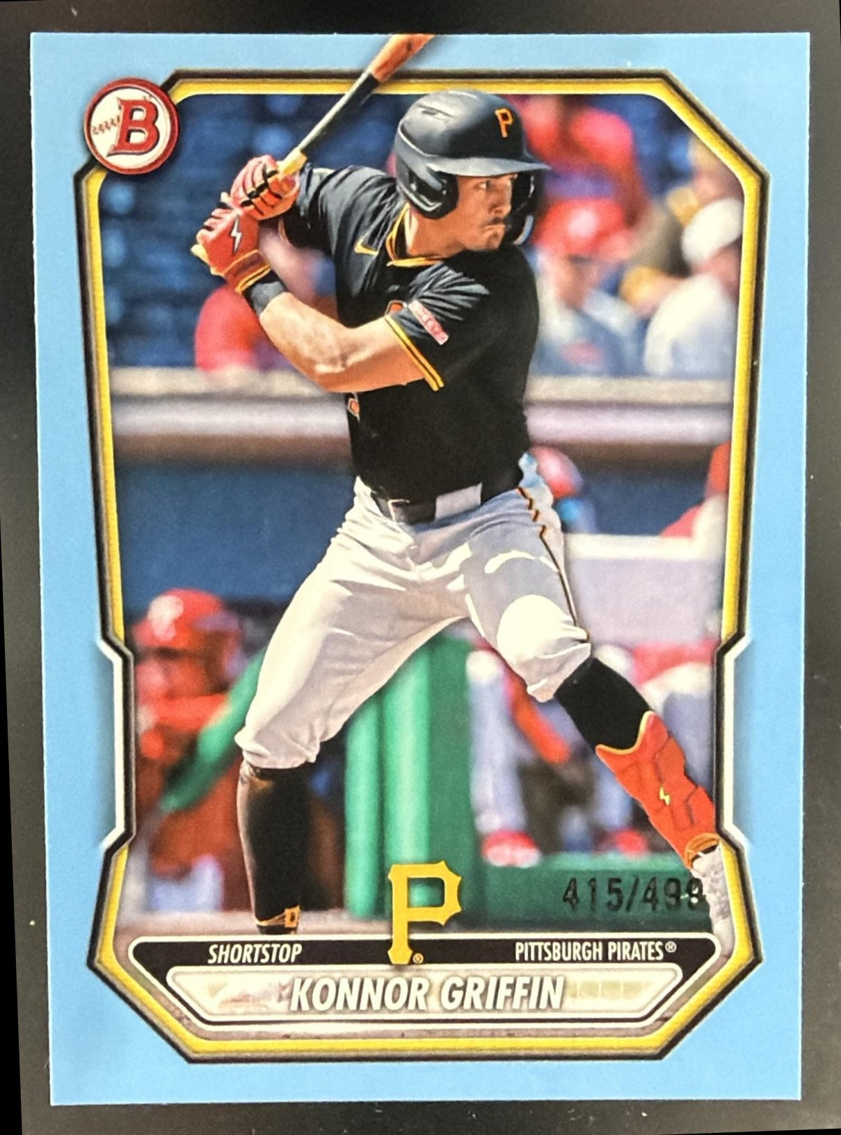 2026 Bowman Konnor Griffin #BP-92 Prospects Sky Blue Border /499 Pirates — front