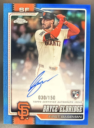 2026 Topps Chrome Bryce Eldridge #RA-BE Rookie Auto Blue Refractor /150 RC