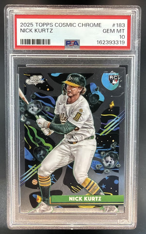 2025 Topps Cosmic Chrome Nick Kurtz #183 RC Athletics PSA 10