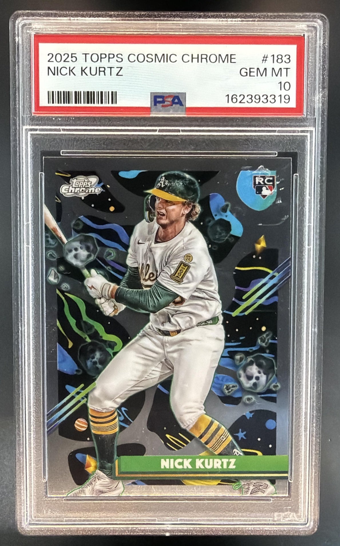 2025 Topps Cosmic Chrome Nick Kurtz #183 RC Athletics PSA 10 — front