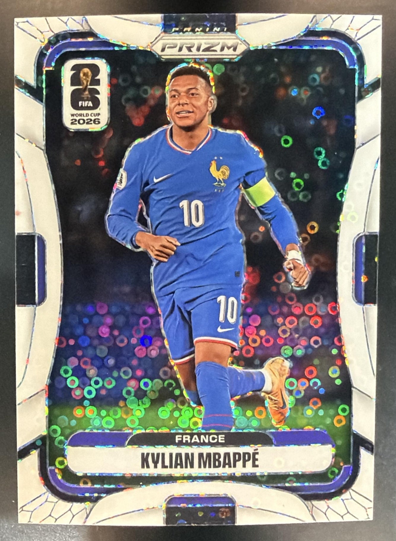 2026 Panini Prizm World Cup Kylian Mbappe #40 White Disco 19/20 France — front