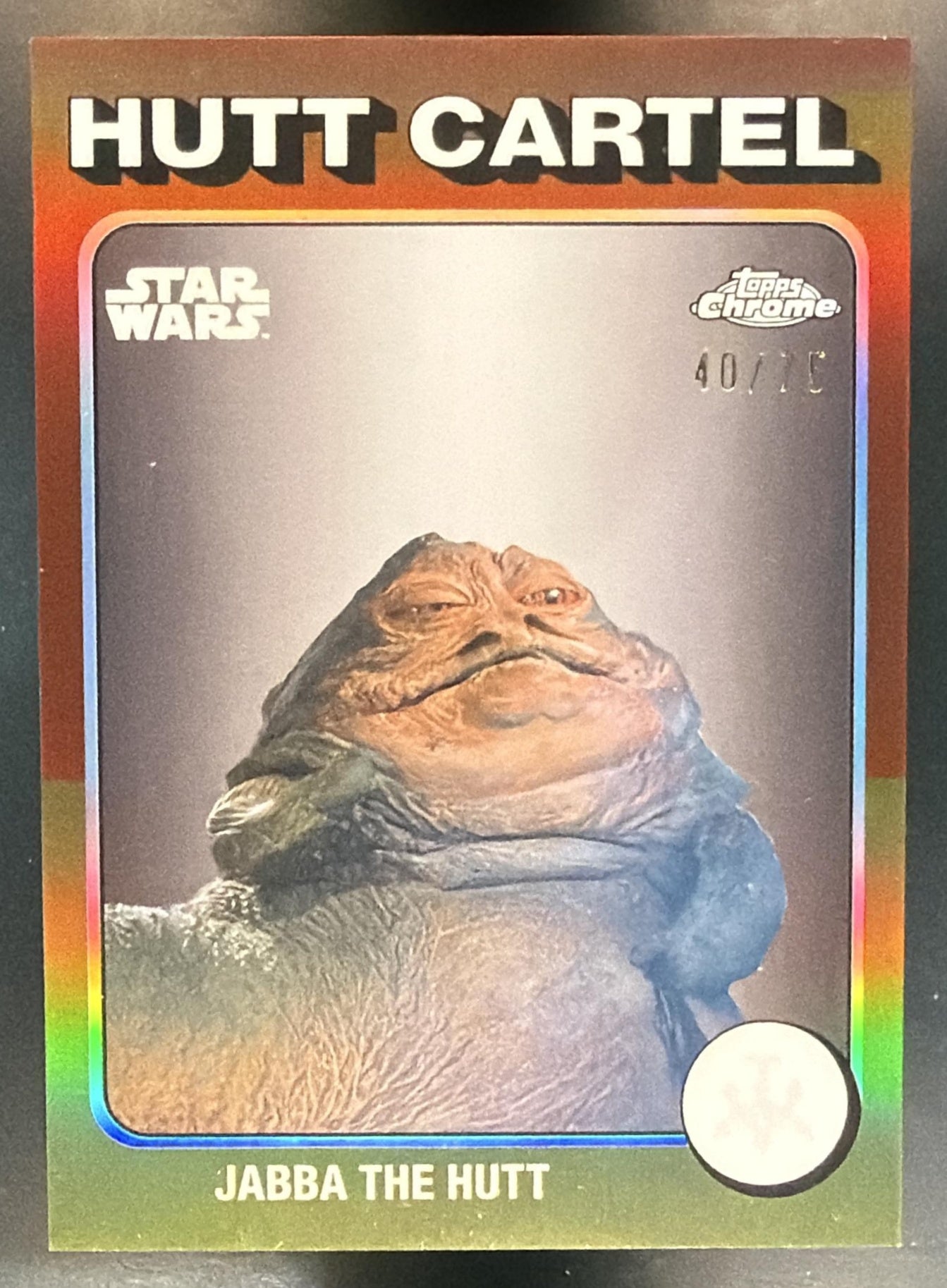 2025 Topps Chrome Star Wars Jabba The Hutt #TB-27 1975 Tribute 40/75 — front