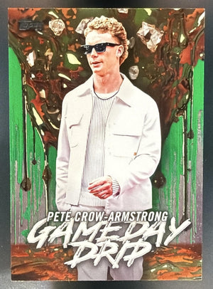 2026 Topps Series 1 Pete Crow-Armstrong #GD-4 Gameday Drip Green 11/99 Cubs