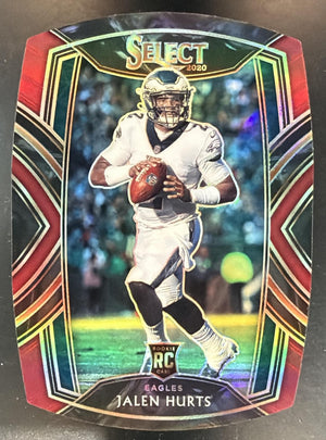2020 Panini Select Jalen Hurts #250 Maroon Prizm Die Cut Club RC Eagles