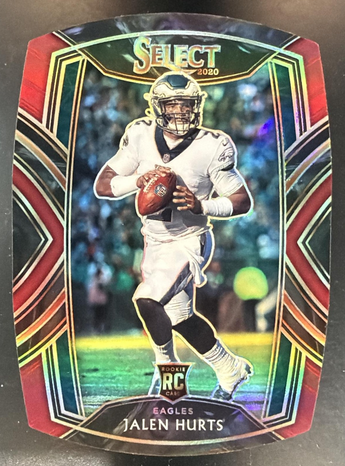 2020 Panini Select Jalen Hurts #250 Maroon Prizm Die Cut Club RC Eagles — front