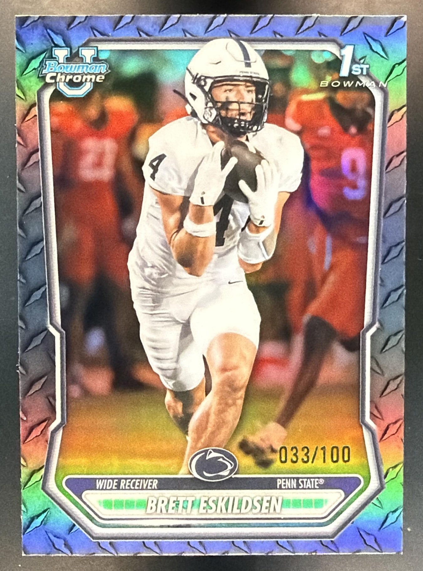 2026 Bowman Brett Eskildsen Chrome Steel Metal Refractor /100 1st Prospect — front