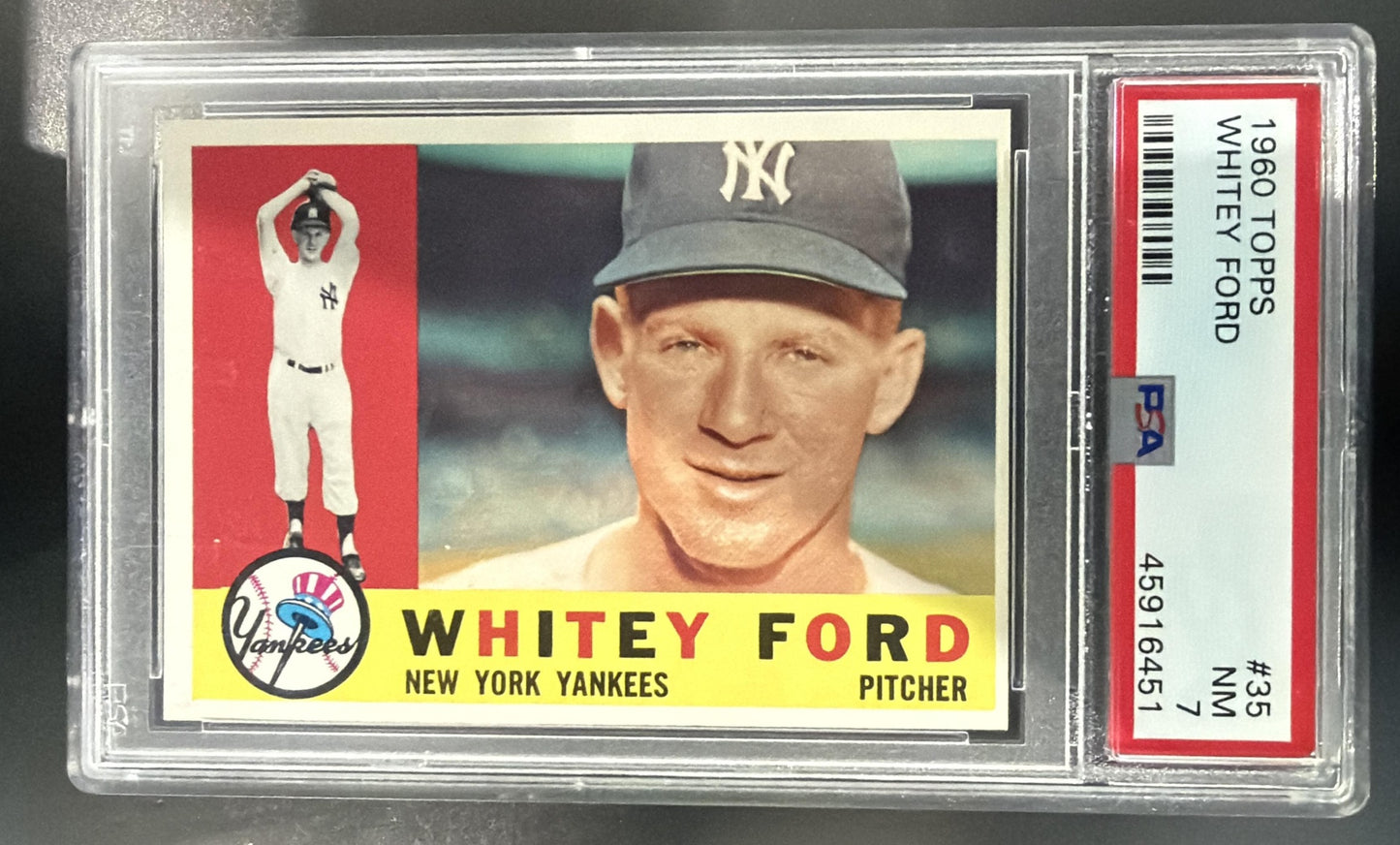 1960 Topps Whitey Ford #35 Yankees PSA 7 — front