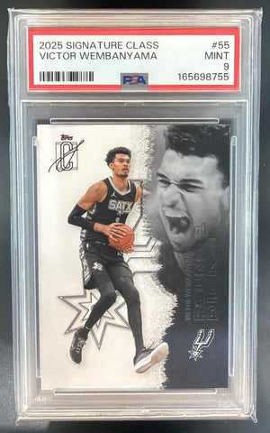 2025-26 Topps Signature Class Victor Wembanyama #55 Veteran Spurs PSA 9