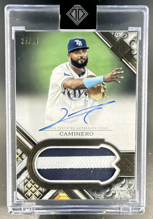 2025 Topps Transcendent Collection Junior Caminero #PCA-JC Patch Auto /25 MEM