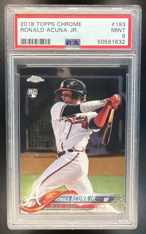 2018 Topps Chrome Ronald Acuna Jr. #193 RC Braves PSA 9